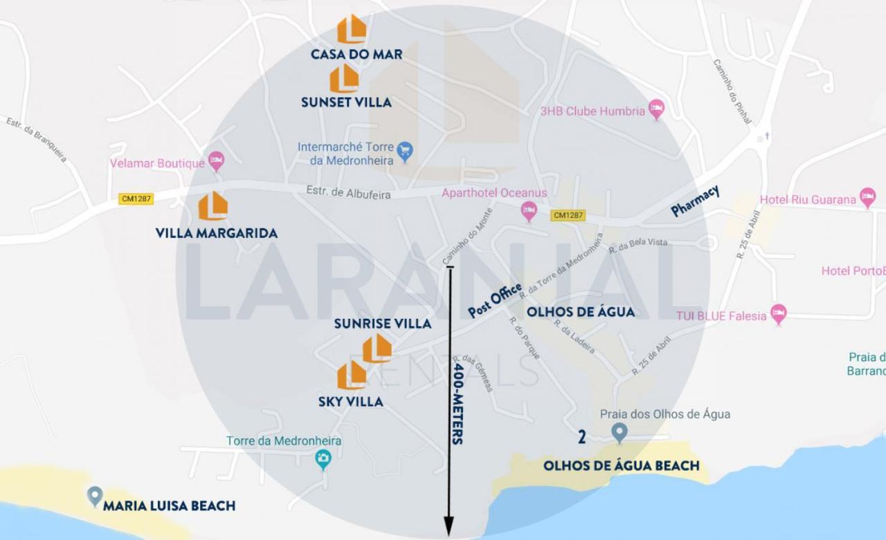 Sunset Villa by Laranjal Rentals Olhos de Agua  Bagian luar foto